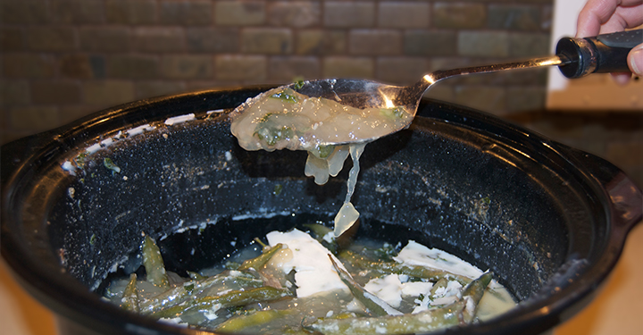 Bone broth for dogs being cooled down