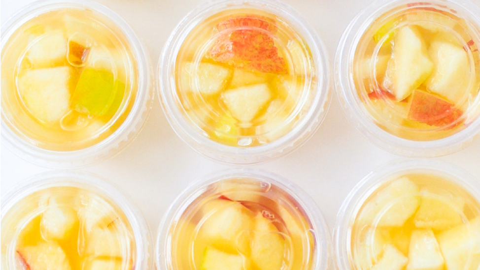 Frozen Chicken Broth and Apple Treats